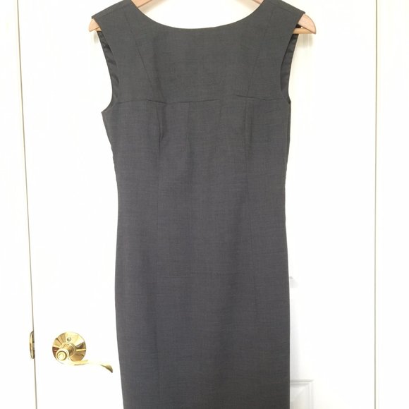 (SOLD) Mid-grey light wool sheath dress by Club Monaco, size US4 - Picture 1 of 6